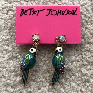 Betsey Johnson Parrot Earrings